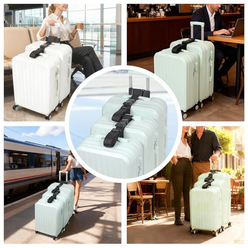 Vigorport Luggage Connector, Straps for Suitcase, Add A Bag Adjustable Attachment Accessories 2" Endless for Connect Your 3 Luggage Together-2 Pack (XXLarge) - size: 2''W XX-Large