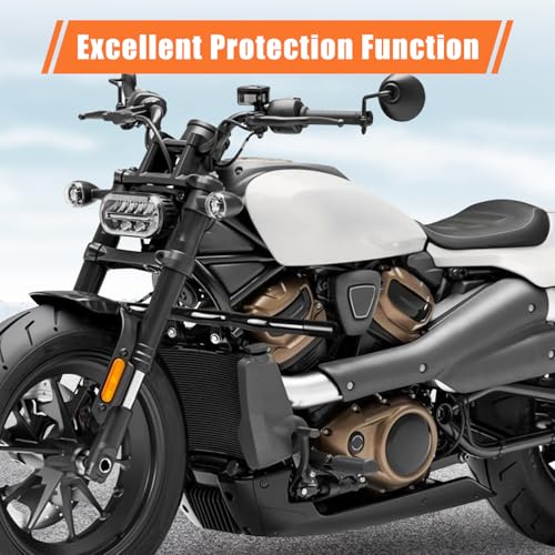 AUFER Motorcycle Front Highway Engine Guards Crash Bar Compatible With For Harley Sportster S RH1250S Nightster RH975 RH975S 2021-2025 Flat-Out Bar Bumper Protector Freeway Bar