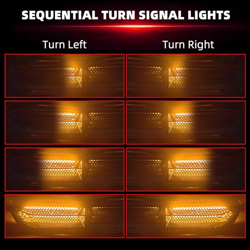 FATECIM Dynamic LED Motorcycle Batwing Fairing Vent Insert Lights for Harley Touring Street Glide Ultra Limited Electra Glide FLHX FLHTK 2014-2023 (Black with White Running Light & Amber Turn Signal) - color: Black