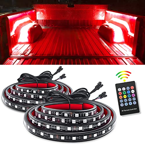 Nilight - TL-31 2PCS 60Inch RGB Truck Bed Light Strip Kit 180 LED RF Remote Control with On Off Switch Blade Fuse 2Way Splitter Extension Cable for Cargo Pickup Truck SUV RV Boat, 2 Years Warranty - color: 2Pcs 60Inch RGB Bed Strip w/Remote