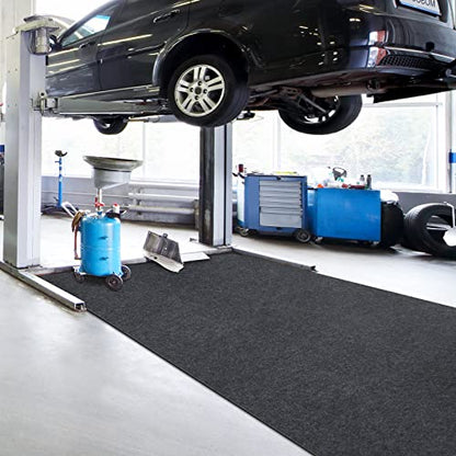 TREETONE Oil Spill Mat, 7.4 x 17 Ft, Premium Absorbent Oil Pad. Contains Liquids, Protects Garage Floor from Spills, Drips, Splashes and Stains. Washable, Reusable, Waterproof Rubber Parking Mats - size: 7.4 x 17 Feet