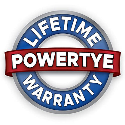PowerTye 1.5in x 6.5ft Heavy Duty Ratchet Tie-Down Straps with Soft-Tye and Carabiner Hooks - 1,000 lb Working Load Limit / 3,000 lb Breaking Strength - Made in USA - Blue/Black Pair - color: Blue, size: 6.5 ft