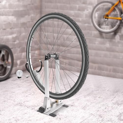 Professional Bicycle Wheel Truing Stand with Caliper Gauge & Tool Kit, Adjustable Foldable Bike Repair Stand for Rim Brake Maintenance, Home Garage Workshop Use for Cyclists