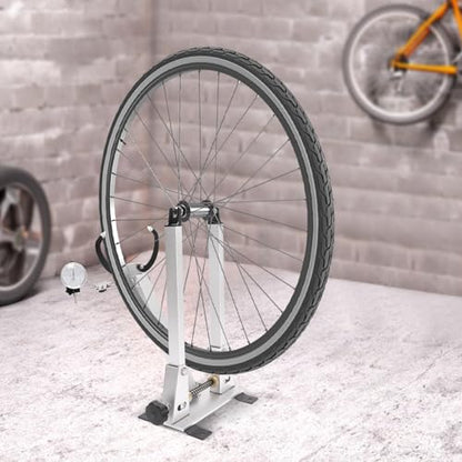 Professional Bicycle Wheel Truing Stand with Caliper Gauge & Tool Kit, Adjustable Foldable Bike Repair Stand for Rim Brake Maintenance, Home Garage Workshop Use for Cyclists
