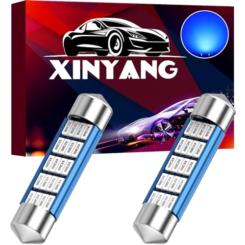 XINYANG 2PCS 578 Festoon LED Car Bulb 41mm 42mm 1.65in 211-2 Led Light Bulb Extremely Bright 20-SMD 4014 Chipsets Canbus Error Free 212-2 LED Lamp for Car Map Dome License Plate Lights,Blue - color: Blue, size: 578 42mm