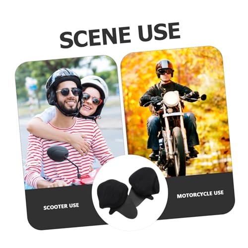 OUNONA 2pcs Motorcycle Helmet Ear Protection Pads Wind Blocking Ear Warmers for Biking Cycling Comfortable Full Coverage Muffs for Noise Reduction