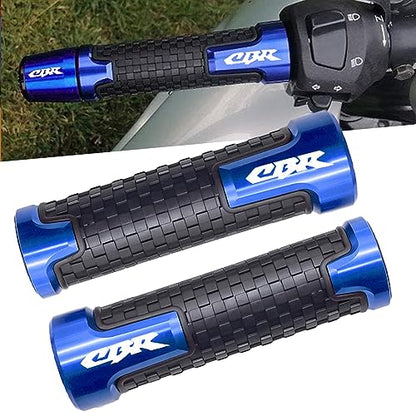 2pcs Motocycle Handlebar Grips 7/8" 22mm for H-onda CBR60F CBR125R CBR150R CBR250R CBR400 NC23 NC29 CBR600 F2 F3 F4 F4i CBR600RR CBR900RR CBR954RR CBR1000RR (Blue) - color: Grip - Blue