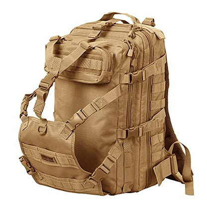 Seibertron Waterproof Large Capacity Molle Motorcycle Helmet Holder/Cycling Helmet Storage/Hiking Helmetcatch Bag/Backpack Also Fit Basketball Football Soccer Backpack Khaki - color: Khaki
