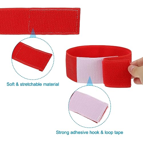 PATIKIL Boot Straps, 2 Pack Elastic Polyester Trousers Blouses Ankle Straps Pants Leg Bands with Hook and Loop for Hiking, Fishing, Hunting, 20", Red - color: Red, size: 20"