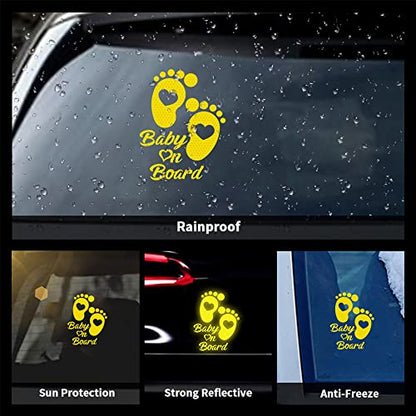 2pcs High Intensity Reflective New Driver Car Sticker Waterproof Student Driver Please Be Patient Decal for Car Window Bumper Reflective Night Safety Warning Decal (Mint Green) - color: Mint Green