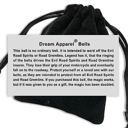 Dream Apparel Motorcycle Bell Guardian Angel Drive Away Gremlin, Biker Bell for Men Women Rider Riding, Good Luck Gift - color: Us Flag & Eagle