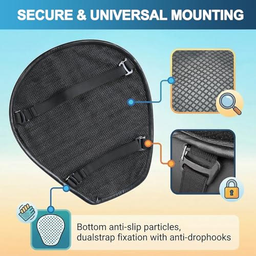 Motorcycle Seat Cushion 3D Honeycomb Motorcycle Gel Seat Cushion Petal Shape Design - Not Stuffy, Protecting Sensitive Areas, Stay Cool and Comfortable for Long Ride