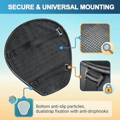 Motorcycle Seat Cushion 3D Honeycomb Motorcycle Gel Seat Cushion Petal Shape Design - Not Stuffy, Protecting Sensitive Areas, Stay Cool and Comfortable for Long Ride
