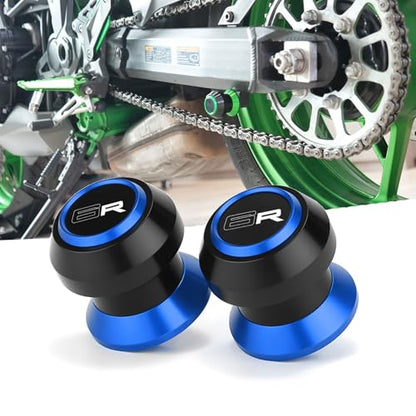Motorcycle 8MM Swingarm Spools Fit Ninja ZX6R 2009-2023 2024 2025 2026 Motorycle Swingarm Spools Sliders Frame Stand Slider 2026 ZX6R Accessories Blue - color: blue