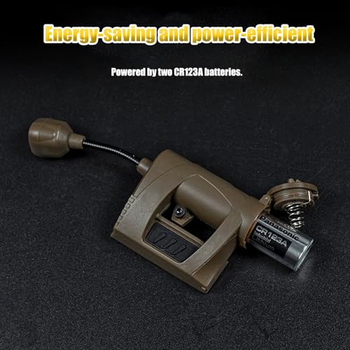 Tactical Airsoft Helmet Light, with IR/Red/Green LED Task Lamp Bendable Survival Compatible with Fast and ARC Rail(Green) - color: Green