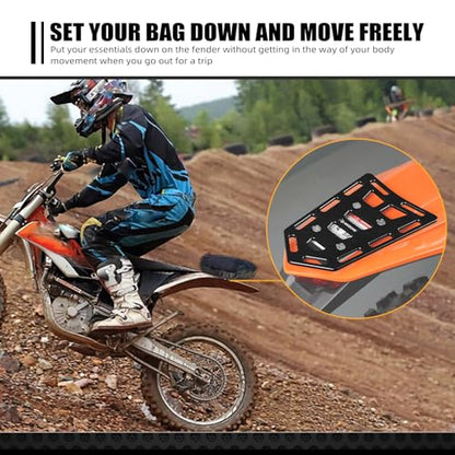 NICECNC Motorcycle Luggage Rack & Trunk Mount Compatible with KTM 125-530 EXC/XC,Compatible with Honda CR CRF CRFX 125 250 450,Compatible with Yamaha YZ YZF WRF 125 250 450 (Need Pre-drilled Hole)