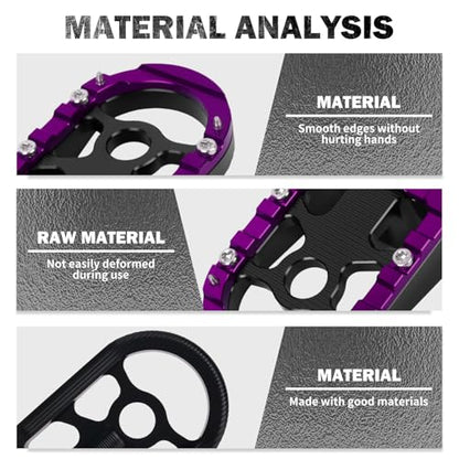 Foot Pegs Passenger Footpegs Foot Rest Pedal Fit for Harley Softail 2018-Later LiveWire 2020-Later Fat Boy Street Bob Low Rider Breakout (Purple) - color: Purple