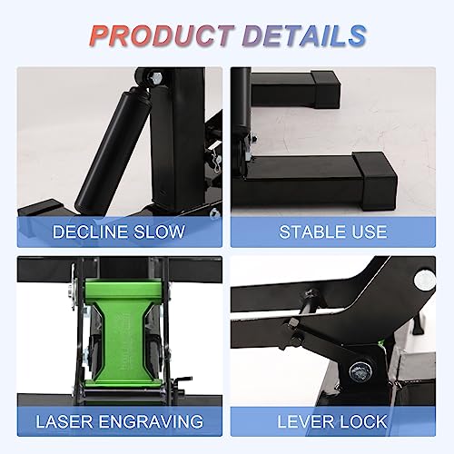 POLARBEAR Dirt Bike Stand and Lift Motorcycle Hydraulic Jack Stands1200LBs Capacity Adjustable Height Quick Jack for Maintenance(Green) - color: Green