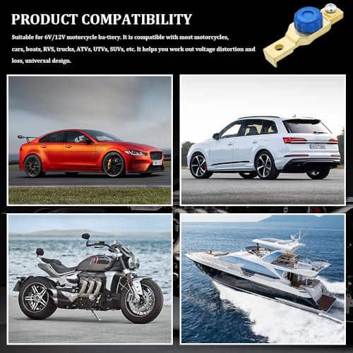 Motorcycle Battery Switches, Battery Terminal Connectors, Anti-Leakage Battery Master Disconnect Cut Off Switch, Electrical Disconnect Switches Car Accessories for Car Boat Rv Truck ATV SUV