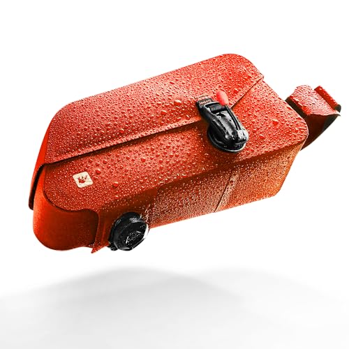 Rhinowalk Bike Frame Bag with Magnetic Flap Waterproof Bicycle Top Tube Bag Bikepacking Cycling Tools Storage Bag for MTB Road Bike - color: Orange