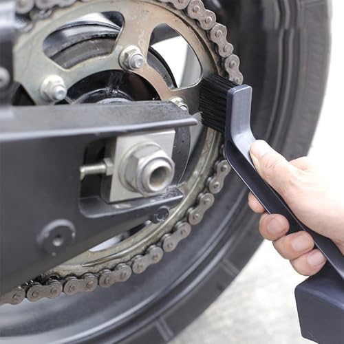 Motorcycle Chain Cleaner Tool with Rubber Cleaning Brush for Bike Chains and Sprockets for Outdoor Cycling and Motorbike Gear Cleaning