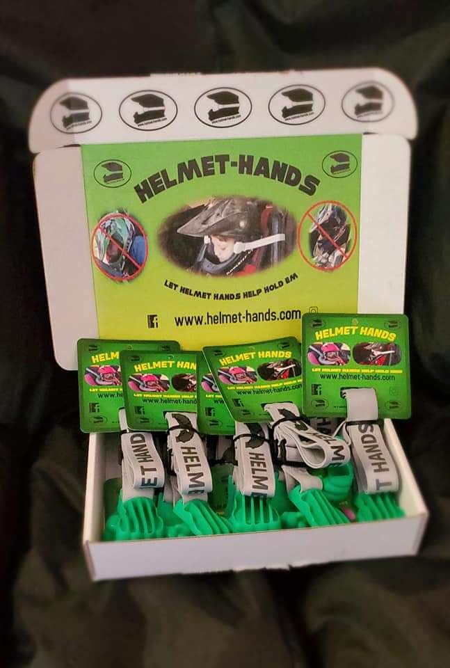 Helmet-Hands/The Safe, Fun, and Easy Way to Help Hold Their Heads up While They nap on Those Long Rides! - color: green