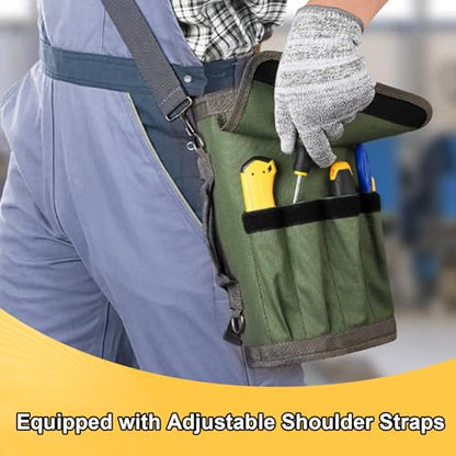 Tool Bag Organizer Roll Up: Gifts for Men Fathers Day Dad Gifts for Him Boyfriend Husband Birthday Portable Motorcycle Tool Box Woodworking Gift for Mechanic Craftsman Electrician Rollup Toolbag