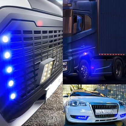 23mm DC 12V Eagle Eye COB LED Car Fog DRL Light, Blue | Black Shell, 4Pcs, Daytime Running Light, Backup Reverse Tail Rock Lights, For Car and Motorcycle - color: Blue