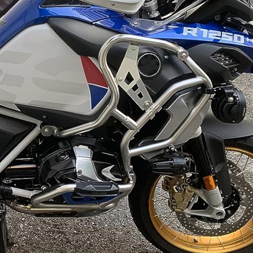 Engine Guard Crash Bar Extension for R1250GS ADV R 1250 GS Adventure 2018-2024 Motorcycle Bumper Frame Falling Protector (Black) - color: Black