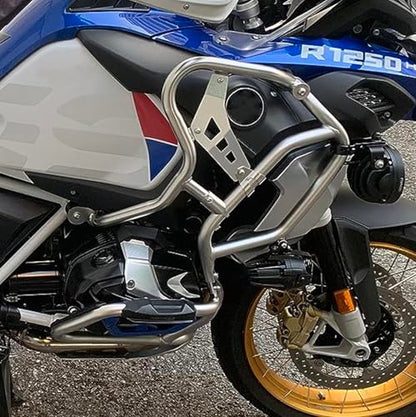 Engine Guard Crash Bar Extension for R1250GS ADV R 1250 GS Adventure 2018-2024 Motorcycle Bumper Frame Falling Protector (Black) - color: Black