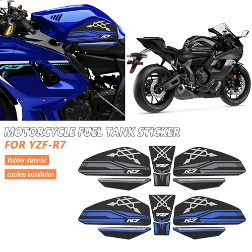 for YZF-R7 YZFR7 2021-2025 2024 2026 Motorcycle Tank Pad Side Grips Gas Fuel Oil Knee Protector Stickers Decals YZF R7 2025 (a) - color: A