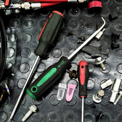 Amosfun Car Puncture Repair Kit 60 Pcs Vacuum Tire Repair Screws with Screwdriver for Quick Self-Service of Tubeless Tires on Car Motorcycle ATV Truck