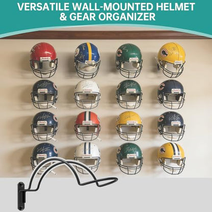 2 Pcs Wall Mounted Helmet Rack Storage Display Rack Hanger, Motorcycle Helmet Holder for Equestrian/Baseball/Iron Man/Scout Trooper/HockeyHelmet（No Helmet） - size: 2 PCS