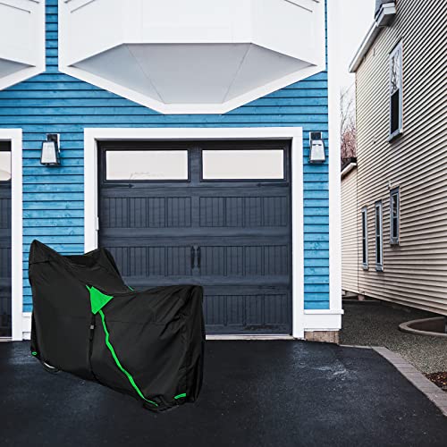 XYZCTEM Premium Motorcycle Cover Waterproof All Weather Weatherproof UV Sun Protection Snow Dust Storm High Heat Resistant Durable Lock-Holes & Side Zip & Storage Bag Fits up to 87" Motors