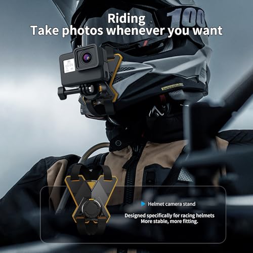 Chin Strap Mount Adjustable Magnetic Quick Release for Motorcycle Helmet,Compatible with Gopro Hero 13/12/11/10/9/8/7/6/5 Black, DJI Osmo Action 5 Pro/4/3, Insta360 ONE R, AKASO, and More