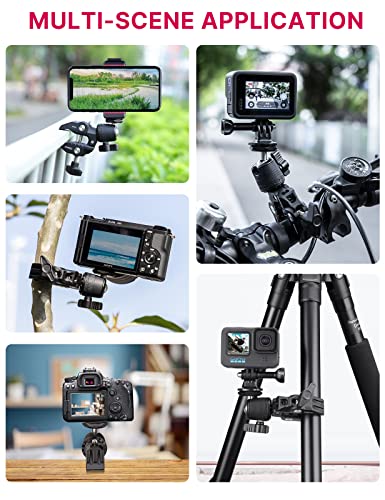ULANZI R099 Super Clamp Camera Mount - Heavy Duty 3.3lb Load Metal Clamp with 360° Ball Head for Action Cameras (GoPro/Insta360/DJI), DSLR, Bike/Motorcycle Handlebar, Pole/Tube Mount Accessories
