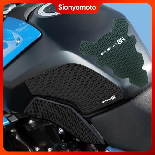 Fuel Gas Tank Pad Protector Stickers Decal Set Compatible with GSX8R GSX 8R 2024-2025- Anti-Slip Protective Kit, Black | 5-Piece