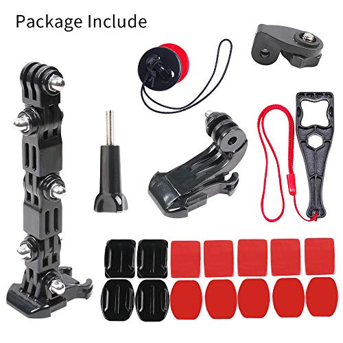 Motorcycle Helmet Chin Mount Kit Compatible with GoPro 13/12/11/10/9, DJI Action 6/5 Pro/4/3, AKASO and More Action Cameras - style: Motorcycle Helmet Chin Mount