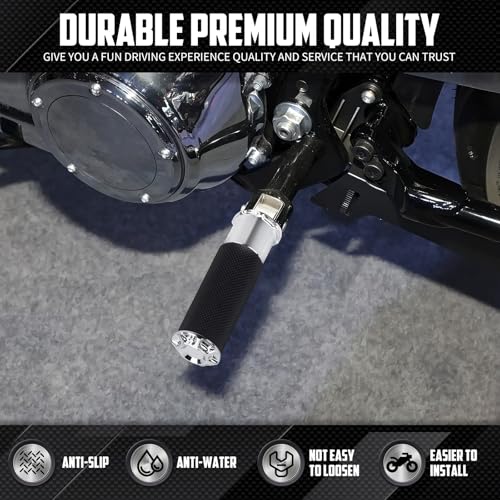Rear Passenger Footpegs Motorcycle Foot Pegs Footrest Fit for 2020-later LiveWire 2018-later SoftailBreakout FXBRS Deluxe FLSTNSE models (Chrome Bracket) - color: Chrome Bracket