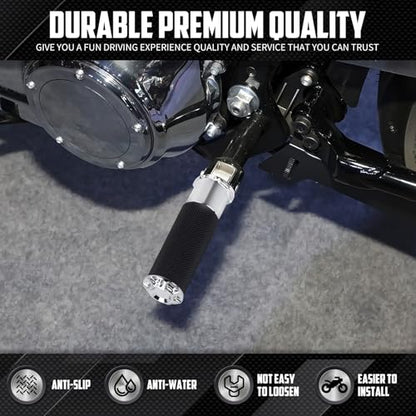 Rear Passenger Footpegs Motorcycle Foot Pegs Footrest Fit for 2020-later LiveWire 2018-later SoftailBreakout FXBRS Deluxe FLSTNSE models (Chrome Bracket) - color: Chrome Bracket