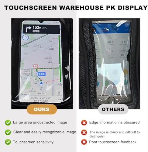 Motorcycle Bag for Triumph Thunderbird LT, Waterproof and Durable Motorbike Bag Touch Screen Phone Bag Easy to Install Scratch-Resistant