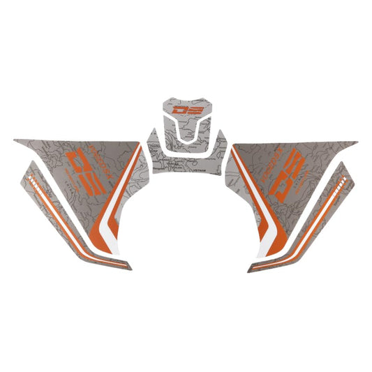 Tank Pad Kit Motorcycle Gas Tank Sticker, Fit for VOGE DS900X 2024-2025, Side Knee Grip Fuel Tank Protector Decal (orange color)