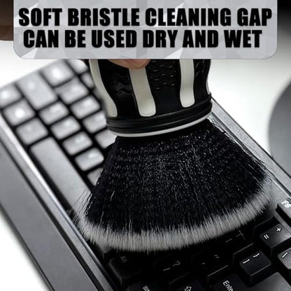 Ultra Soft Detailing Brush, Handle XL Brush - Ultra Soft Bristles, Multi-Color Handles, Removable Brush Heads, with Storage Rack, Covers Large Area Inside or Outside Vehicles (White) - color: White