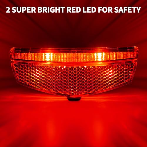 BV Bike Lights for Night Riding LED Bike Tail Light - Bicycle Light Battery-Powered/Rechargeable - Rear Bike Light Weather Resistant - Visible Up to 1500ft Bicycle Tail Light LED Bike Light - size: Rear Carrier Mount - A - Single