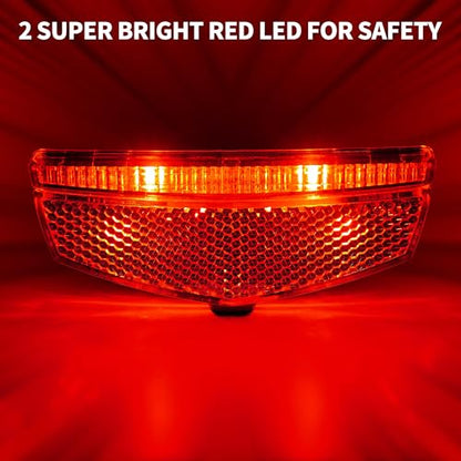BV Bike Lights for Night Riding LED Bike Tail Light - Bicycle Light Battery-Powered/Rechargeable - Rear Bike Light Weather Resistant - Visible Up to 1500ft Bicycle Tail Light LED Bike Light - size: Rear Carrier Mount - A - Single