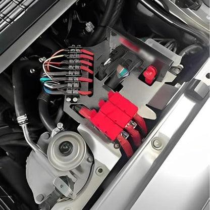 GLOSO Mega Fuse Holder Bolt-Down AMG with Cover (Fuse not inclued) M8 Stud 500 Amp Rating - color: 1 Red Fuse Holder, size: Fuse Holder