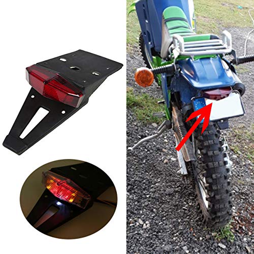 YIBO Off-road motorcycle rear fender red LED tail light brake light turn signal light for custom off-road motorcycle off-road vehicle