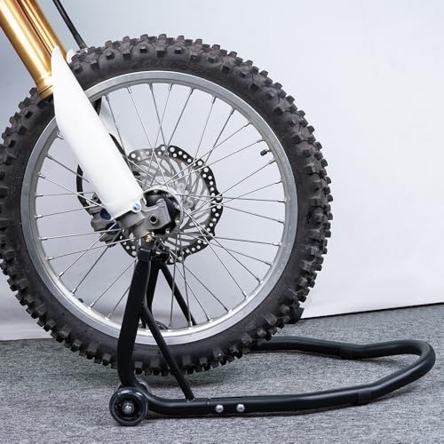 Xitomer Universal 450 lbs Motorcycle Front Stand Wheel Lift Stands, Spool-Style Lift Stand Universal Paddock Stand Powersports Stands Heavy Duty Paddock Stand