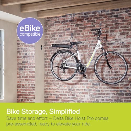 Bike Hoist- Heavy Duty for Space Saving - Road, Commuter & Mountain Bikes, Holds Kayaks & Ladders - No-Hassle Installation for Quick & Easy Access - style: Bike Hoist Pro With Kayak Straps 2-pack
