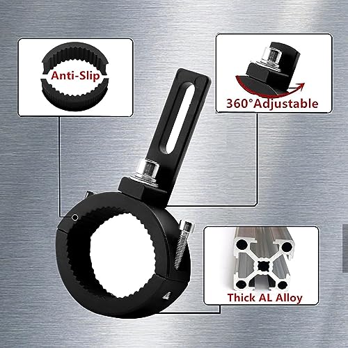 Motorcycle Spotlight Mount Brackets, Motorbike Tube Clamp Turn Signal Mounting Clamp Fog Light Holder Adjustable Light Holders Fits Tube 1" 2PCS (S) - size: Small